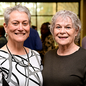 Gwen Collman, Ph.D., left, and Janet Hall, M.D., right