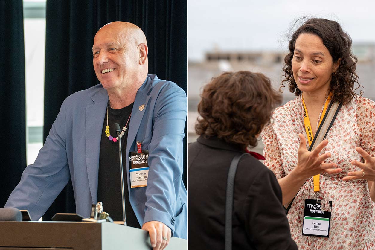 Thomas Hartung, M.D., Ph.D., left, and Fenna Sillé, Ph.D., right